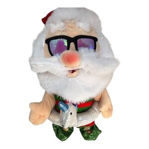 Gemmy Singing Santa Claus PRIDE‎ Doll Sunglasses Unicorn Pool Float Christmas